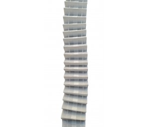 Rejansa Perdea 2 fire, alba, 36 mm, model pliuri